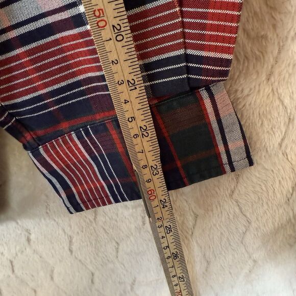 VINTAGE Polo‎ Ralph Lauren Plaid 100% Cotton Men's Button Up Long Sleeve Sz L - Picture 6 of 11